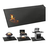 LeadCon 152 x 102 CM grande tappetino sotto la griglia, tappetino ignifugo per la protezione del barbecue e del patio, griglia piatta, carbonella all'aperto, tappeti resistenti al fuoco per il caminet