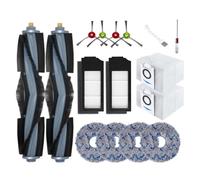 LeadCon 16 kit di accessori compatibili con aspirapolvere Ecovacs Deebot X1 Omni X1 Turbo, 2 spazzole principali, 2 filtri HEPA, 2 sacchetti per la polvere, 4 spazzole laterali, 4 panni per mocio,