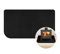 LeadCon 60 cm x 106 cm, tappeto ignifugo per camini e stufe a legna, ignifugo, per proteggere i pavimenti in scintille braci (a forma di D)