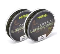 Leadcore - Set di 2 cavi intrecciati per pesca alla carpa, 15,9 kg, 7 m, colore: Verde