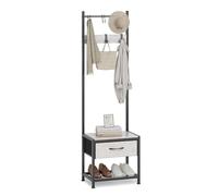 Leader Accessories Appendiabiti, Stand Appendiabiti da terra con Scarpiera 3 in 1, Stabile Appendiabiti Ingresso con Ganci Rimovibile per Ingresso e Camera da letto Salvaspazio