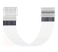 Leader da pesca in fluorocarbonio da 9,1 kg e 36,3 kg, per acqua salata e acqua dolce, set da 12 pezzi con chiusura a scatto per il successo della pesca (22,9 cm-20ib)