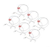 Leader da pesca in nylon con bottoni girevoli, confezione da 6 rig per esche ed esche, forza principale 40,8 kg per una pesca efficiente (blu 2 teste)