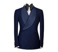 Leader of the Beauty Blazer da uomo slim fit, giacca da smoking, per matrimoni, balli, cene, allenamento, Marina Militare, L