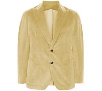 Leader of the Beauty Giacca da uomo slim fit in velluto a coste con bottoni giacca formale classica per abiti da sposa da lavoro smoking blazer, Champagne, 5XL