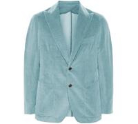 Leader of the Beauty Giacca da uomo slim fit in velluto a coste con bottoni giacca formale classica per abiti da sposa da lavoro smoking blazer, Azzurro, 5XL