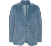 Leader of the Beauty Giacca da uomo slim fit in velluto a coste con bottoni giacca formale classica per abiti da sposa da lavoro smoking blazer, Blu polvere., 5XL