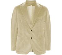 Leader of the Beauty Giacca da uomo slim fit in velluto a coste con bottoni giacca formale classica per abiti da sposa da lavoro smoking blazer, Beige, 5XL