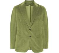 Leader of the Beauty Giacca da uomo slim fit in velluto a coste con bottoni giacca formale classica per abiti da sposa da lavoro smoking blazer, Verde salvia, 5XL