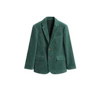 Leader of the Beauty Giacca da uomo slim fit in velluto a coste giacca per abito da sposa classico Business elegante smoking blazer cena, Inchiostro verde, 5XL