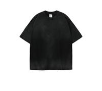 Leader of the Beauty T-shirt oversize Tie Dye Vintage Aged T Shirt colori misti Vintage cotone pesante t-shirt casual, Nero , L