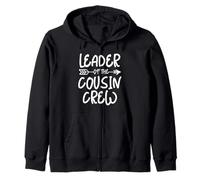 Leader Of The Cousin Crew Funny Family Matching Felpa con Cappuccio