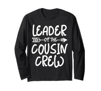Leader Of The Cousin Crew Funny Family Matching Maglia a Manica