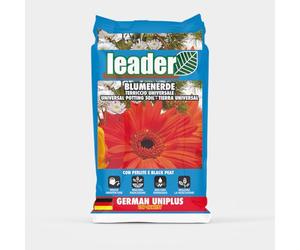 LEADER, Terriccio Universale, Ideale per Piante Verdi e da Fiore, Da Giardino, Terrazzo ed Interni, Con Fertilizzante e Perlite, Migliora Radicazione, Drenaggio e Vegetazione, Sacchetto da 45L