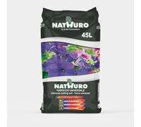 LEADER, Terriccio Universale Nathuro, Per Piante in Spazi Limitati, Vasi e Cassette, Crescita Rigogliosa e Fioriture Abbondanti, Migliora Radicazione e Drenaggio, Riduce Innaffiature, Sacchetto da 45L