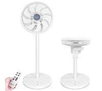 LeaderPro Aggiornamento Ventilatore a Piantana, 2 in 1 Silenzioso Ventilatore 20dB con Turbo, 3D Oscillazione Verticale e Orizzontale, Motore DC 25W, 12 Velocità, LED Display, e ECO con Telecomando