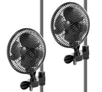 LeadGoods Grow Ventilatore con clip da 20 W, oscillante per tenda a clip, 2 velocità, ventilatore oscillante, morsetto mini ventilatore per tenda da terra (2 pezzi)