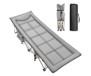 LeadGoods Letto da campeggio pieghevole, extra largo, pieghevole, fino a 200 kg, pieghevole, pieghevole, leggero, per viaggi, interni ed esterni, spiaggia e giardino