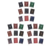 Leadigol 27 mini libri in miniatura, in scala 1:12, mini libri classici europei, quaderni, mini libri per la decorazione della casa