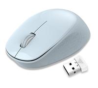 LeadsaiL Mouse senza fili, mouse PC/computer, mouse wireless da 2,4G, silenzioso, con ricevitore USB, 1600 DPI, 3 tasti, per laptop/Windows, MacOS Linux, Chromebook, Microsoft Pro - Blu