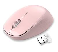 LeadsaiL Mouse senza fili, mouse PC/computer, mouse wireless da 2,4G, silenzioso, con ricevitore USB, 1600 DPI, 3 tasti, per laptop/Windows, MacOS Linux, Chromebook, Microsoft Pro - Rosa