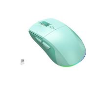 LeadsaiL Mouse wireless Bluetooth ricaricabile, Dual Mode (Bluetooth + USB 2.4G) con pulsanti laterali, DPI regolabile 800-4000, compatibile con MacBook, computer Windows/Laptop-Menta