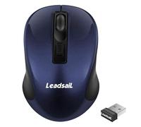 LeadsaiL Mouse Wireless, Mouse Ergonomico 2.4G, Mini Mouse Ottico Silenzioso, Mouse da Gioco per Laptop con Ricevitore nano Mouse Wireless Regolabili a 3 Livelli DPI per Windows, Mac - Blu
