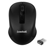 LeadsaiL Mouse Wireless, Mouse Senza Fili per PC Portatile, Mouse USB Ergonomico, 1600 DPI, 3 Pulsanti, Clic Silenzioso, 2.4 GHz, con Ricevitore USB Wireless Compatibile con Chromebook, Mac, Laptop