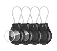 LeadsaiL Supporto per AirTag, compatibile con supporto Apple AirTag con cavo metallico, confezione da 4 custodie resistenti per AirTag per bagagli, zaini, chiavi, animali domestici e viaggi,