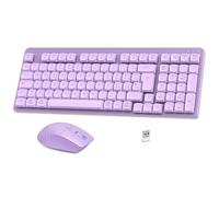 LeadsaiL Tastiera e Mouse Meccanica Wireless FA98, Basso Profilo Switch Rossi Tastiera senza Fili con ricevitore 2.4G, 96% Keyboard, 98 Tasti, Silenzioso, Italian QWERTY per PC Mac/Windows-Lavender