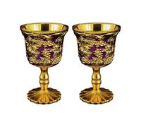 LEADSDGE 2 tazze europee da 1 sorso in lega con manico ergonomico per degustazione di liquori tradizionali europei