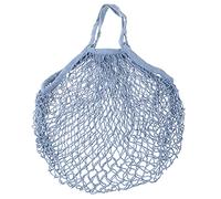LEADSDGE Borse riutilizzabili della drogheria della maniglia di riciclaggio di ecologia della borsa della maglia del cotone portatile, grigio, 35x15x40cm/13.77x15.74x5.9in