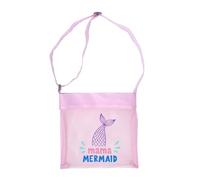 LEADSDGE Grande Capacità Pieghevole Mesh Beach Bag Tracolla Regolabile Bambini Beach Toy Bag Portable Sea Shell Raccolta Zaino Singolo Spalla