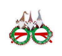 LEADSDGE Occhiali di Natale Occhiali di Babbo Natale Cornice Foto Prop Decorazioni di Natale 2024 Capodanno Party Forniture
