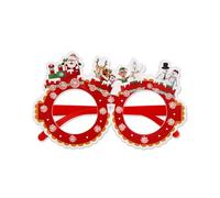 LEADSDGE Occhiali di Natale Occhiali di Babbo Natale Cornice Foto Prop Decorazioni di Natale 2024 Capodanno Party Forniture