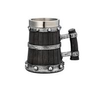 LEADSDGE Tazze di birra con ritenzione termica Interno in acciaio antiruggine Design di grande capacità Stile retrò Tazza rivestita in resina per la casa Intrattenimento Bucolico Stili Tazza in