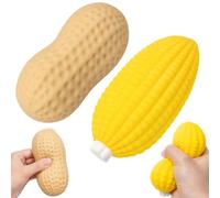LEADSTA 2 Pezzi Squishy Arachide E Mais, Giocattolo Da Spremere Antistress A Lenta Risalita, Morbido Modellabile, Gadget Sensoriale Sollievo Stress, Regalo Divertente Per Bambini E Adulti