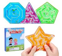 LEADSTAR 4 PCS Labirinto Gioco Sensoriale Giocattoli Gel, Fidget Squishy Toy, Anti Stress Autismo/ADHD Giocattoli, Montessori Sviluppo Motricità Fine, Bambini 3 Anni Viaggi e attività Silenziose