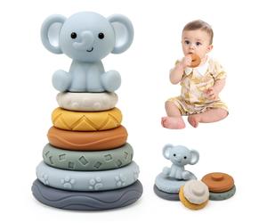 LEADSTAR Giocattoli Impilabili Blocchi Sensoriali Montessori Giochi Dentizione