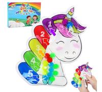 LEADSTAR Giocattoli Sensoriali di Unicorn,Attività Prescolari di Abbinamento dei Colori Giocattoli Educativi,Antistress Giocattolo per ADHD e Autismo,Giocattolo Montessori per Bambini 3 4 5Anni
