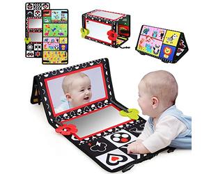 LEADSTAR Giochi Montessori Neonati 0 3 6 12 Mesi,Giocattoli a Specchio per Bambini,Tummy Time Specchio Bambini Sensoriali Giocattolo per Massaggiagengive Giocattoli Educativi Regali (5984)