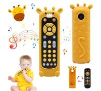LEADSTAR Giochi Telecomando TV Neonato 6-9 Mesi,Giochi Musicali Bambini 1 Anno,Giochi Sensoriali Educativi con Morbido Silicone Massaggiagengive Carino,Regali Compleanno Precoci per 6-18 Mesi
