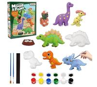 LEADSTAR Kit Pittura Dinosauri per Bambini, DIY Giocattoli Arte e Artigianale con Colori Creativi, Regalo Compleanno Natale 3-12 Anni (Verde)