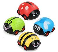 LEADSTAR Macchina Giocattolo Bambino, 4 Pezzi Veicol Giocattolo Auto per Bambini 1 2 3 Anno,Wheels Macchinine Auto da Corsa,Bambino Regalo per Ragazzo e Ragazza di Capodanno