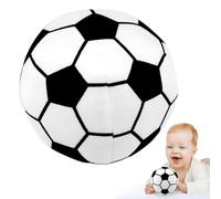LEADSTAR Peluche Calcio Giocattolo,Giochi Sonaglio Neonato 0 3 6 9 12 Mesi,Plush Soccer Bianco e Nero, Alto Contrasto Sensoriale Neonati Giocattoli, Giocattolo Sportivo Regalo per Bambino 0 a 36 Mesi