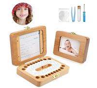 LEADSTAR Scatola per Denti da Latte,Realizzata a Mano in Legno Durevole Box Decidui Salva Ricordi di Ragazzi,Scatola per Denti Carini per Ricordi per Bambini