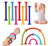 LEADSTAR Set di 6 Giochi Antistress Sensoriali-Braccialetto Ventosa in Silicone Calmanti per Bambini con Autismo, ADHD e Ansia Fidget Toys Set Giochi da Viaggio per bambini da 3 anni e più adulti