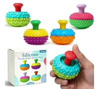 LEADSTAR Thumb Rocker - Giocattoli sensoriali in silicone, 4 pezzi, per autismo, ADHD, ansia, texture divertenti, giocattolo Fidget da scrivania elastico per bambini e adulti
