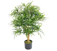 Leaf Albero/Pianta Artificiale Ficus, Legno, Verde Dracaena, 100cm