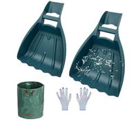 Leaf Claws - Rastrello a mano con impugnatura ergonomica, robusta paletta leggera per detriti, , cortile, cortile, , pulizia rifiuti